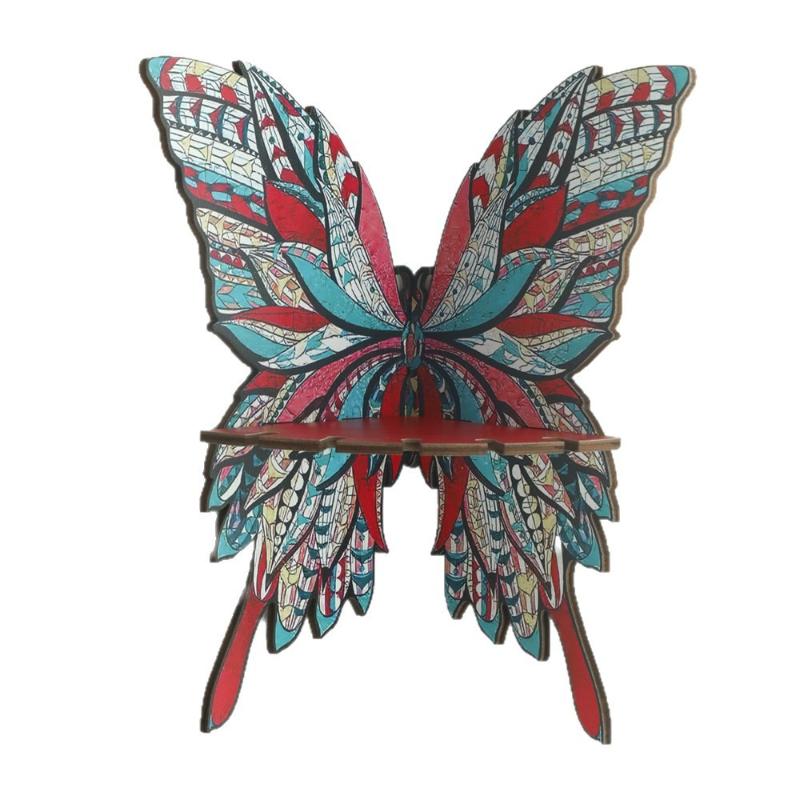 Colorful Butterfly Style Storage Rack Wooden Crafts for Place Aromatherapy Ornaments Home Decoration