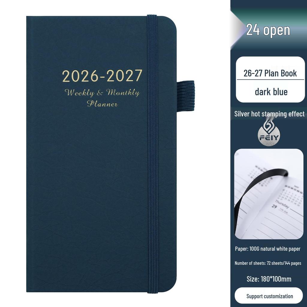 26-27 Mid-Year Weekly Pocket Planner - Compact English Schedule Notebook, 24K Pages.