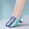 Women Shoes Oxford Practice Latin Dance Shoes Square Canvas Ballroom Dance Shoes Net Teacher Shoes for Women Sports