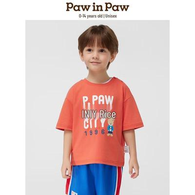 PawinPaw Kids' Cartoon Bear Short Sleeve T-Shirt