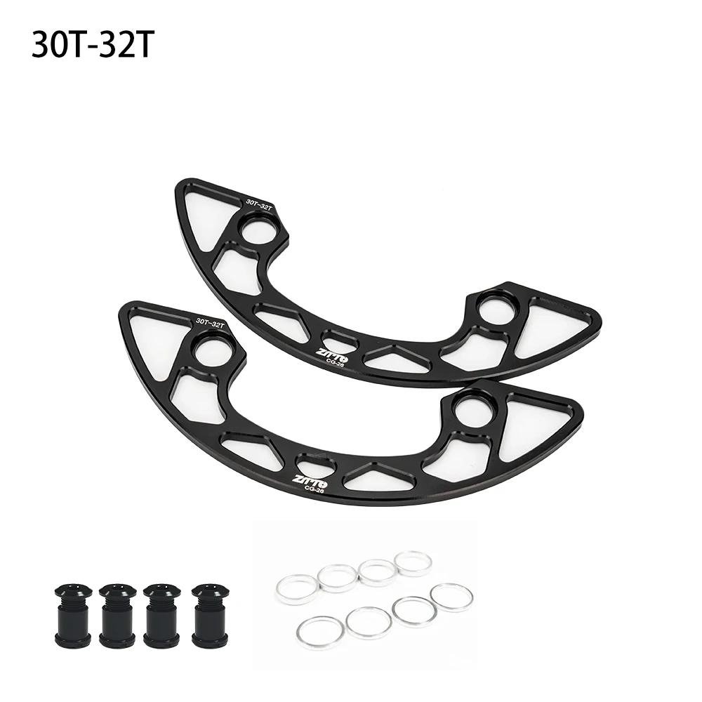 ZTTO MTB 104BCD Chainring Guard 30/32/34/36/38/40T CNC Chainring Protector Cover And Bolts Bicycle Chainwheel Guard Cover Black 30-32T