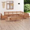 Day and Night - Day and Night Garden Furniture Set 11 Pieces Solid Pine Wood Honey Brown
