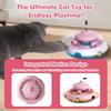 3-in-1 Interactive Cat Toy for Indoor Cats - Exciting Teaser Wand, Ball Track and Whack-a-Mole Game - No Batteries Needed Sturdy