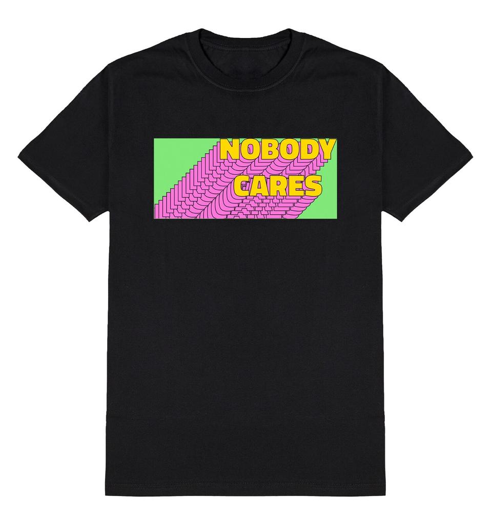 Niemand kümmert's Herren T-Shirt Herren Damen Shirts Oberteil Sarkastischer Slogan Sarkasmus Humor Baumwolle Öko-Shirt