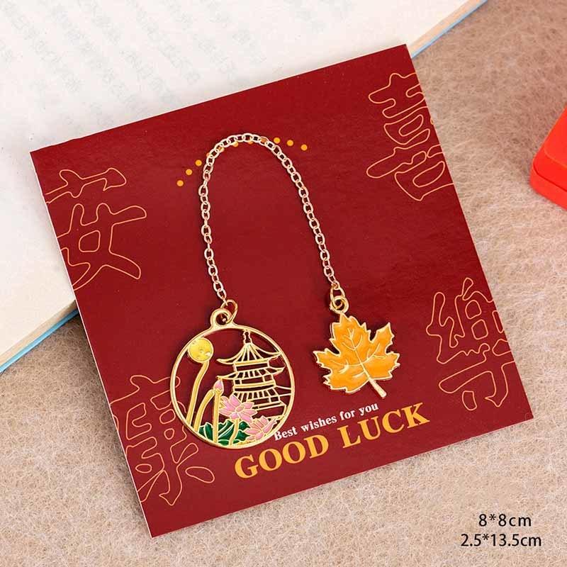 

1 шт. Креативная закладка-подвеска в китайском стиле с полым узором, школьные и офисные принадлежности, металлические закладки, кавайная забавная канцелярия