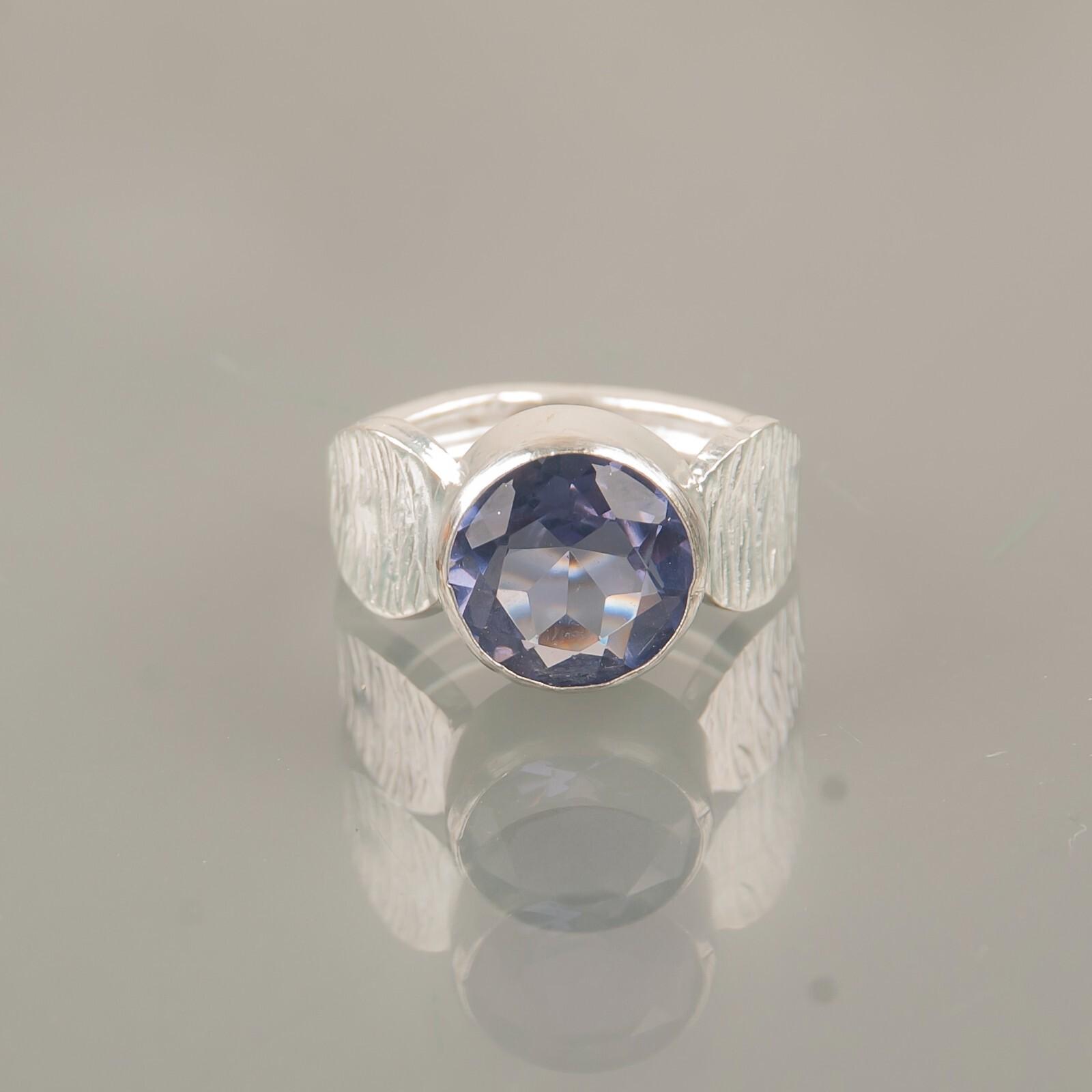 

Иолит Драгоценный камень Ручной работы Ювелирные изделия из стерлингового серебра 925 пробы Стильное кольцо Подарок для нее RR-1-8 13