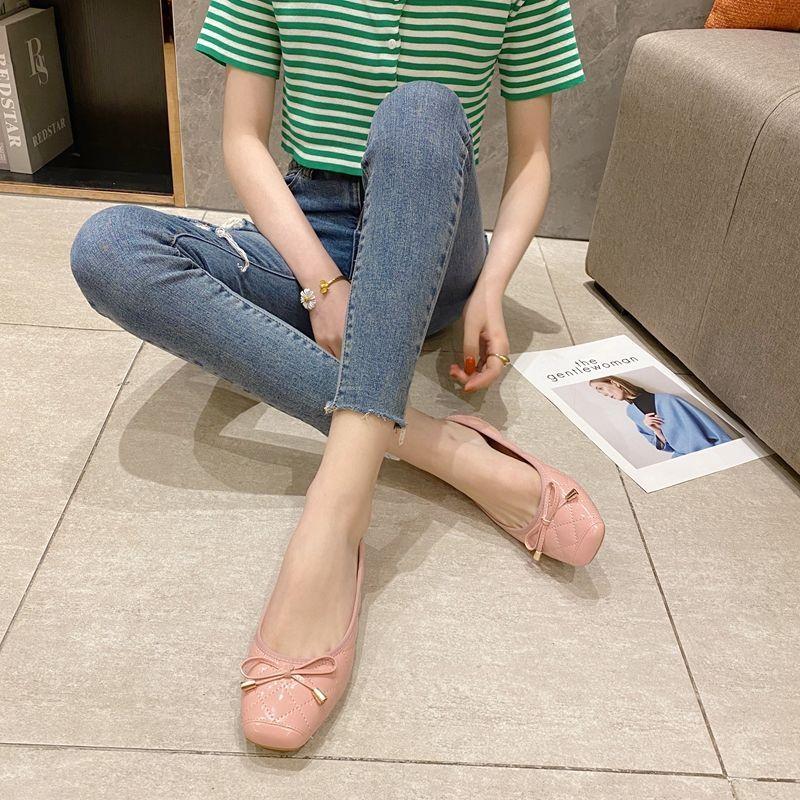 Fashion Flat Shoes Women Spring Autumn 2025 New Shallow Square Toe Ladies Shoes Work Shoes Women Boat Shoes  Luxury Shoes