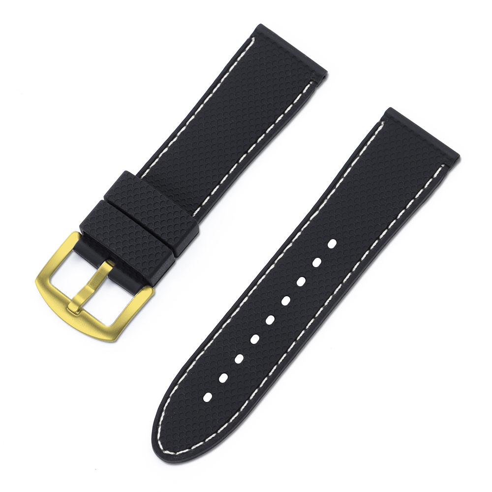 20mm 22mm 24mm Watch Band Strap Sport Vintage Silicone Business Watchband for Men Women Stainless Steel Buckle Watch Accessories