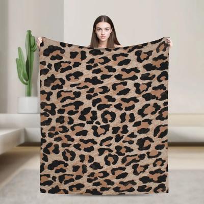 Cheetah Leopard Blanket Animal Skin Travel Flannel Bedding Throws For Couch Bed Warm Custom Quality Bedspread Birthday Gift