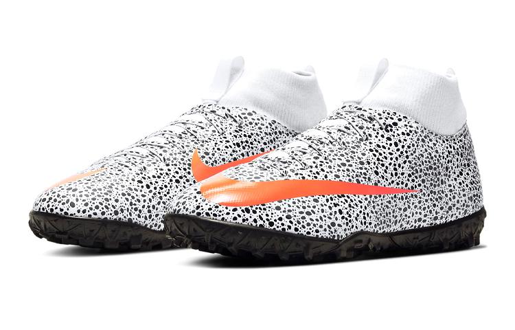 Nike Jr. Mercurial Superfly 7 Academy CR7 Safari TF Turf 'Black White Orange' CV3187-180