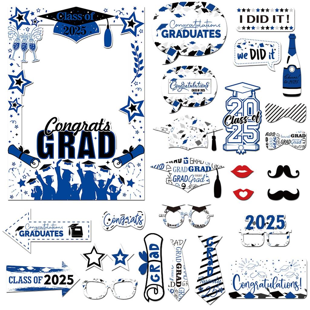 Graduation Season 26pcs Handheld Photo Frame Photo Props Party Decoration Supplies