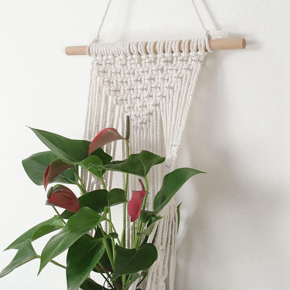 Umeraș pentru ghiveci pentru plante țesute manual Suport pentru coș suspendat pentru grădină