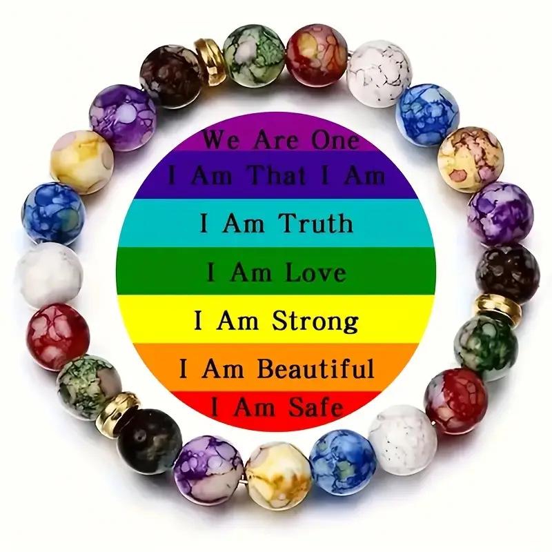 Xi Yin Seven-Color Yoga Balance Energy Beads Bracelet Necklace