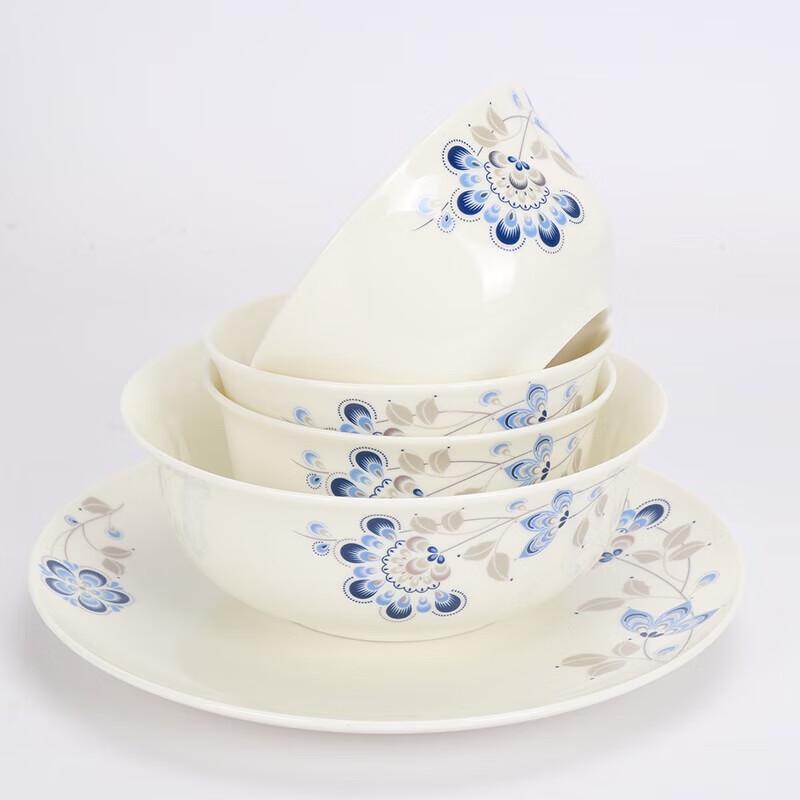 Northern Scenery Blue Peacock Bone China Dinnerware Set