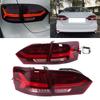 VLAND Full LED Dynamic Tail Lights Cherry Red Lens IP67 Waterproof Fit for MK6 2011 2014