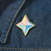 Game Genshin Impact Primogem Brooch Enamel Fashion Ladies Dress Bag Lapel Geometric Shape Badge Brooch for Creative Jewe