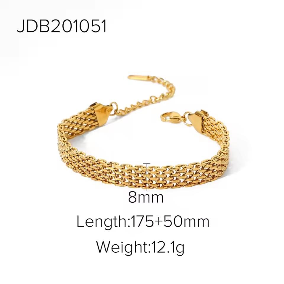 Stainless Steel Bangle Bracelet for Women 18K Gold Color Plated Bracelet Women's Jewelry 18K PVD Plated Bracelets and Bangles