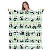 Panda Blanket Blanket Cute Animal Flannel Blanket Air Conditioner Blanket Blanket Office Nap Blanket