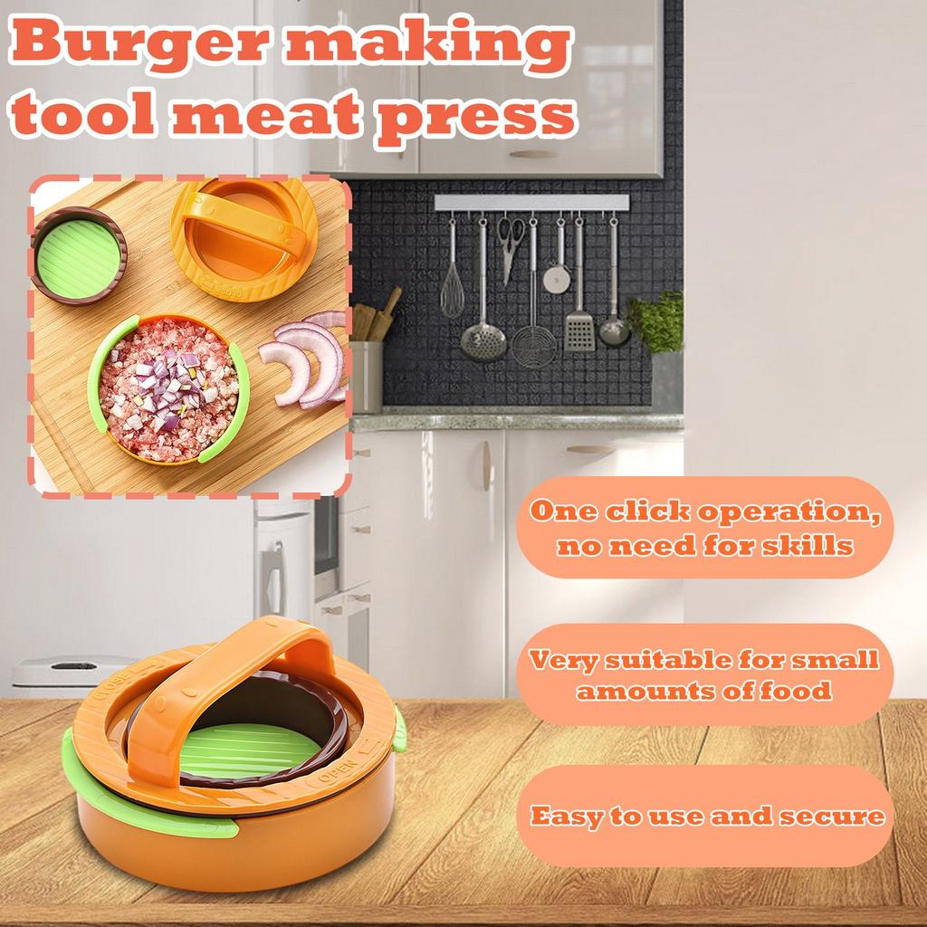 Round Hamburger Press Patty Maker Set Kitchen Meat Press Cooking Tool