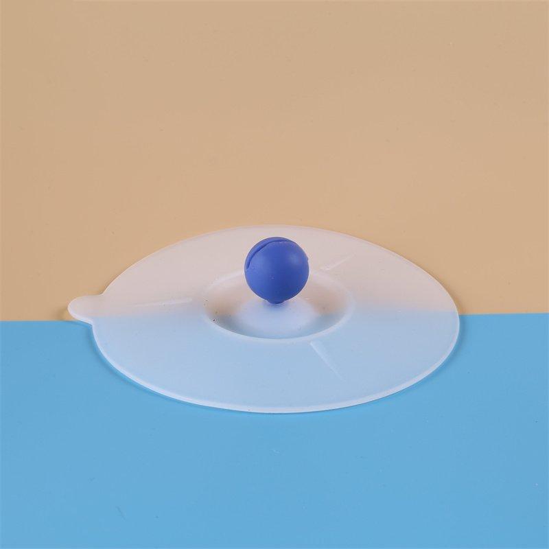 Three-point Division, Multi-functional Silicone Cup Lid, Heat-resistant Mug Dust Cover, Soft Cover, Spherical Center, Suitable for Both Men and Women