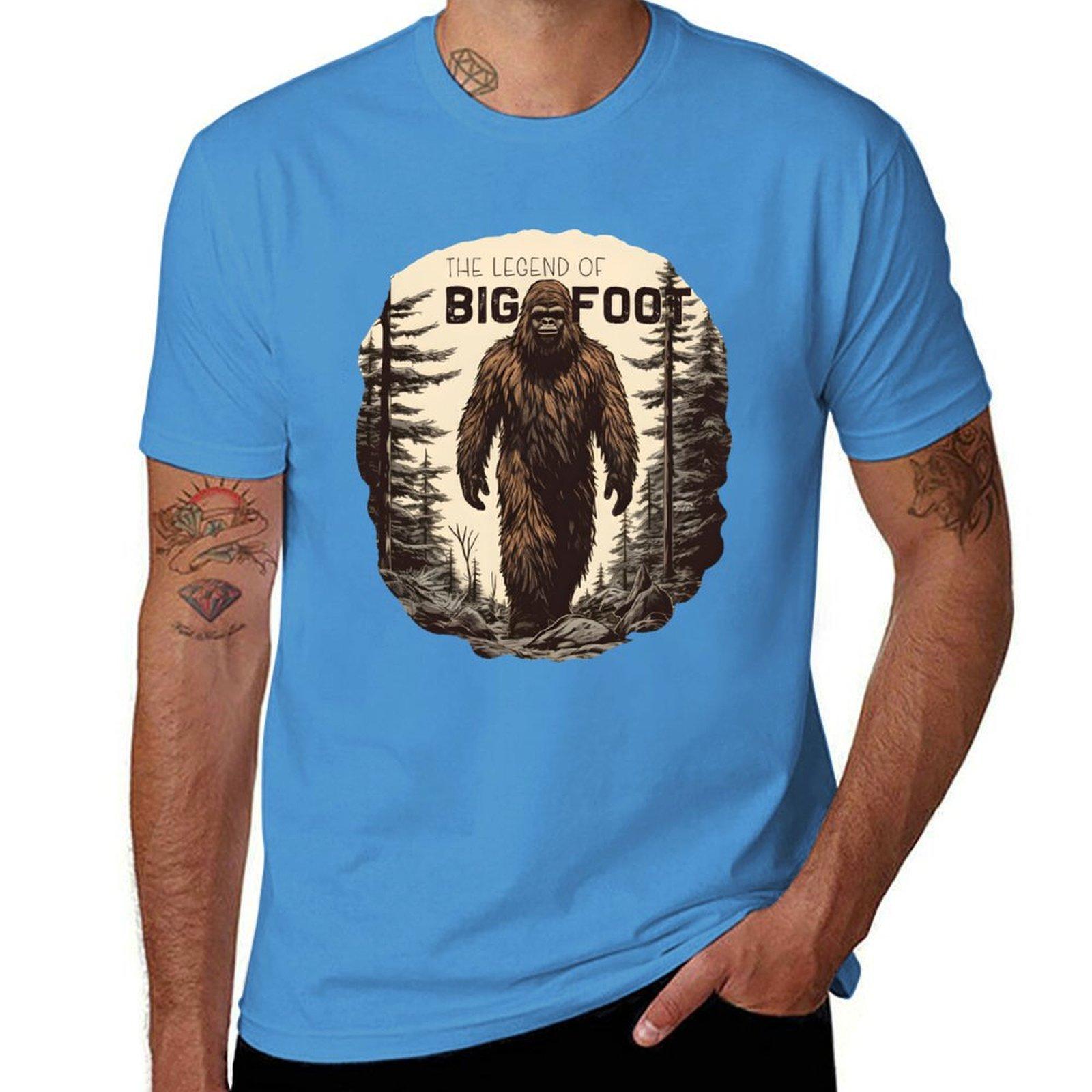 Bigfoot Legendary creature of Washington State Tshirt Aesthetic clothing plain mens cotton t shirts S