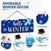 Christmas Wooden Hanging Door Sign for Holiday Party Decor and Wall Display