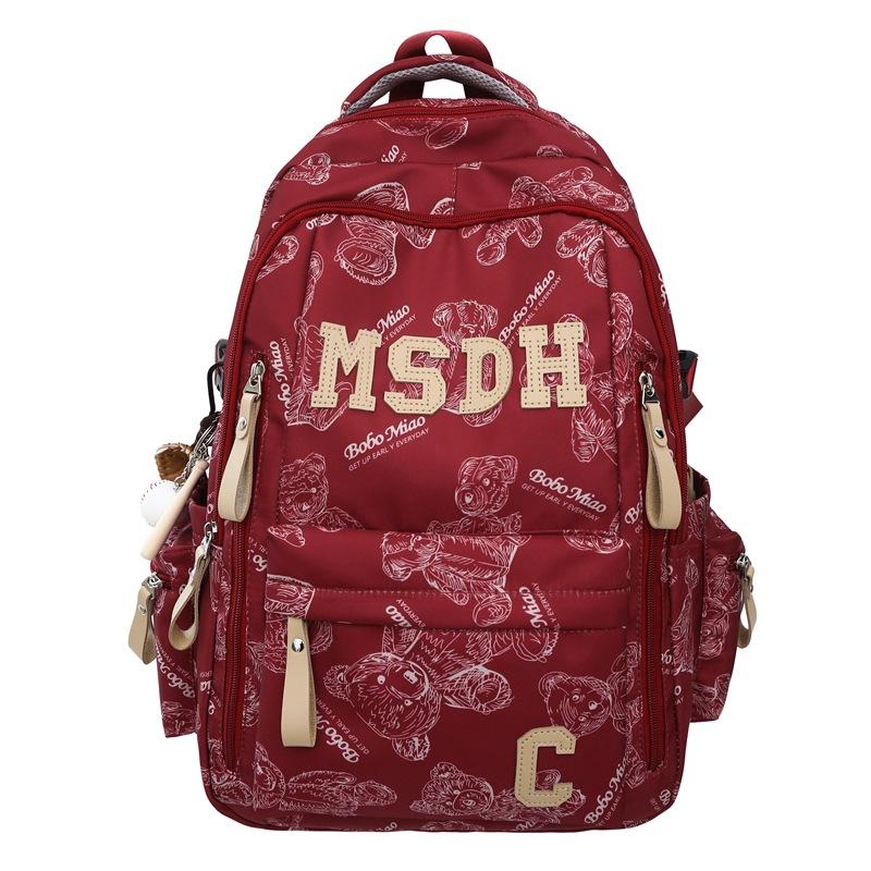 Schoolbag Japanese College Student Schoolbag Female Large Capacity Graffiti High School Student Backpack Versatile Leisure Junior High School Student