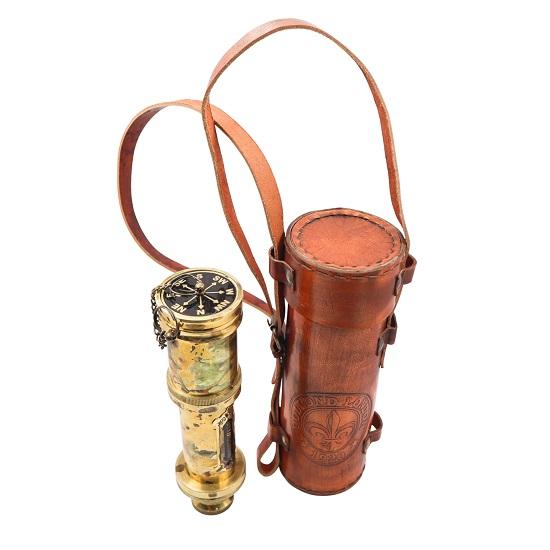 Dollond London Brass Handheld  Finish Telescope with Leather Case, Unique Birthday Gift for Boyfriend, Anniversary Gift for Husband