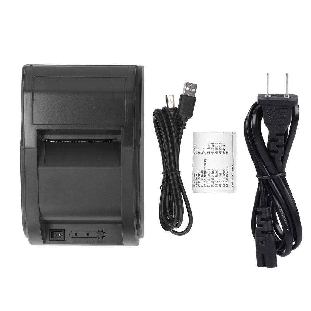 Thermal Printer 203dpi High Speed Desktop Receipt Label Printing Machine USB BT Connection Voice