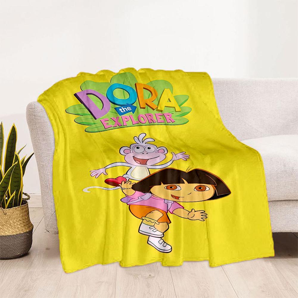 Dora Explorer Blanket Soft & Cozy Suitable for Office Chair Livingroom Bedding Four Seasons Multipurpose Playful Design