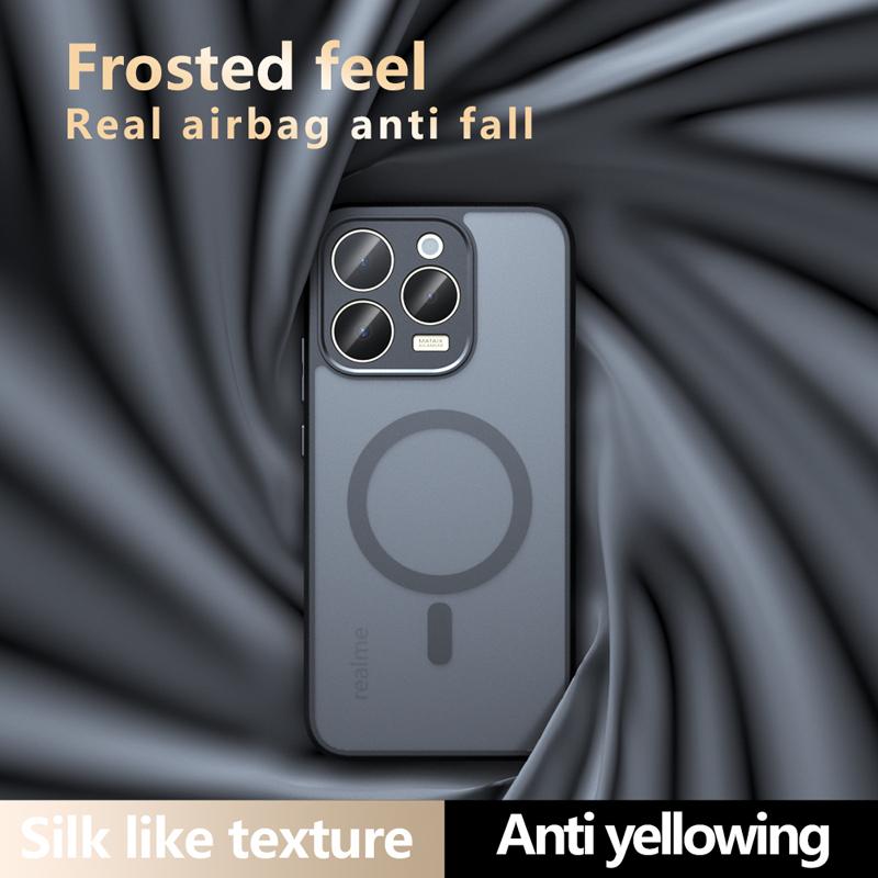 Pro Realme 15T Pouzdro Nárazuvzdorné Magnetické Matné PC+TPU Proti otiskům prstů Průsvitný Kryt pro Real Me 15T