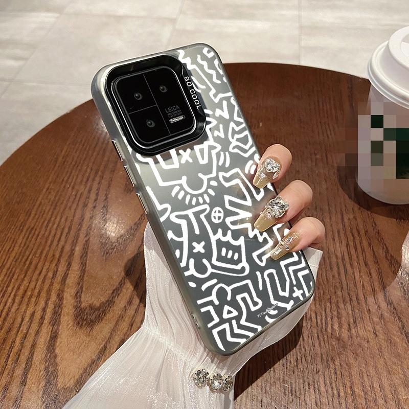 

Модный чехол с граффити для iPhone 16 Samsung A55 A35 M35 S24 Xiaomi Redmi Note 13Pro 14C A3 Huawei Honor 200, противоударный чехол-бампер с защитой от царапин Samsung A54 5G