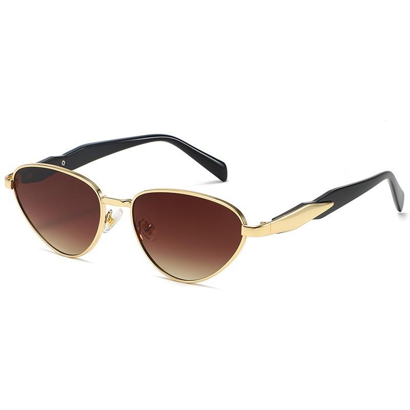 Small Frame Metal Oval Sunglasses For Women Men Luxury Brand Designer Vintage Steampunk Sunglasses Popular Eyewear Shades Uv400