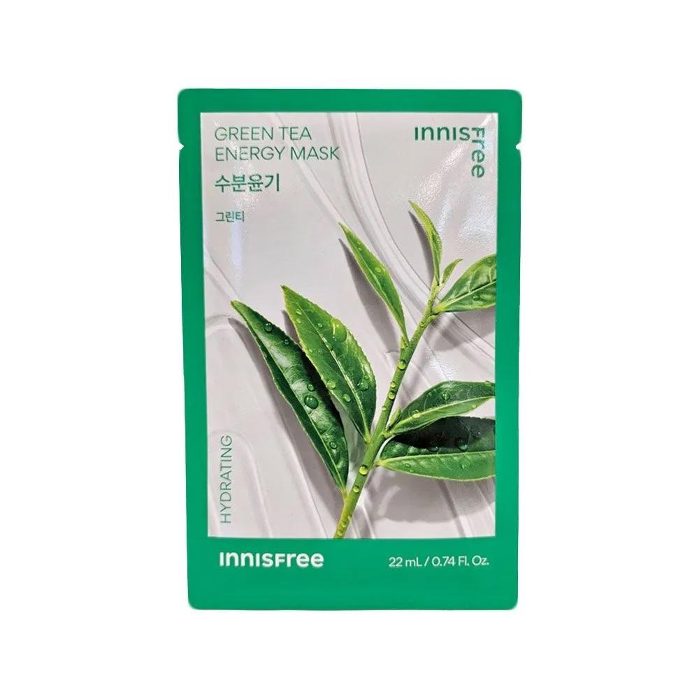 Innisfree Маска Энергия Зеленого чая 22мл (Увлажнение и блеск)