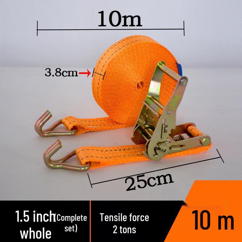Ratchet Tie-Down Straps with Hooks for Cargo Securing
