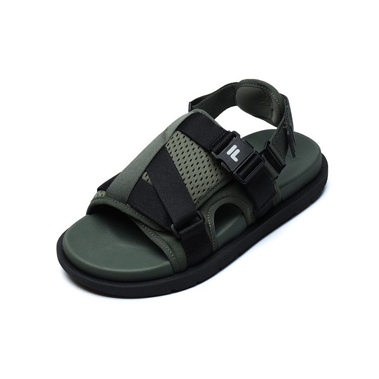 Fila Fusion Trendy Versatile Sports Sandals Beetle Green Men Sandals T12M125402FBB