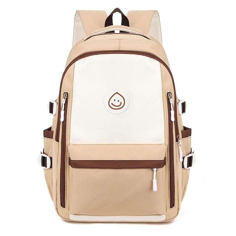 Schoolbag Large capacity backpack Middle school student make-up bag New color matching bag High school schoolbag Women's campus fashion backpack