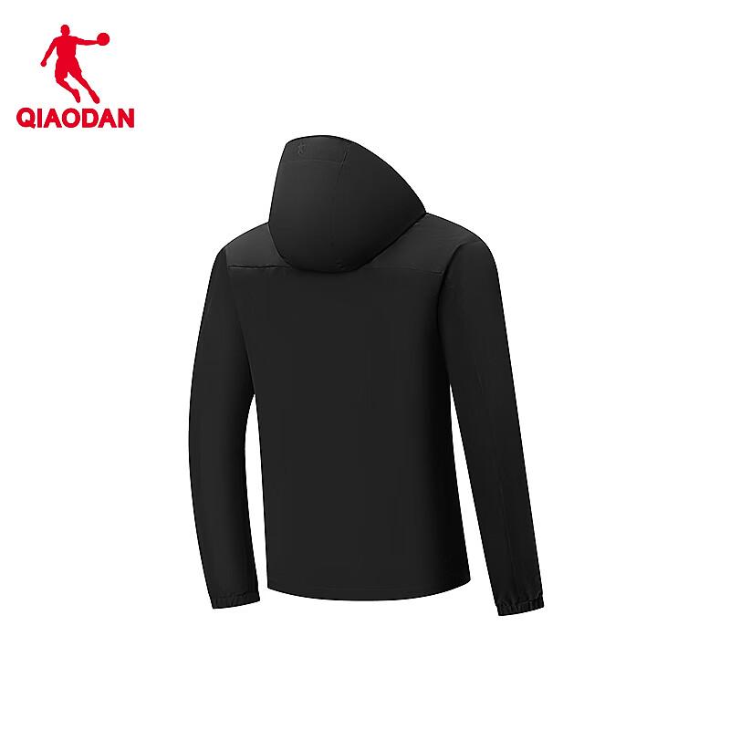 QIAODAN Men's Fleece-Lined Hooded Windbreaker Jacket