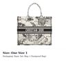 Dior BookTote Embroidery Tote Bag, Shopping Bag, Handbag Large Women's Beige/Black M1286ZRHZ-M941