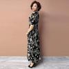 Summer Women's V-Neck Floral Dress Slim Fit Stretch Plus Size Dress Long Casual Dress