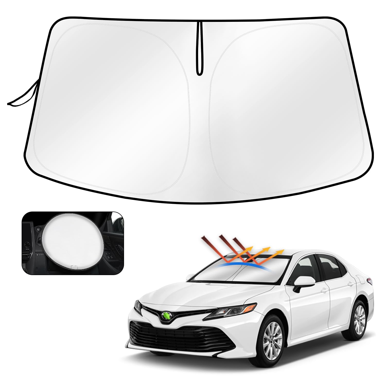 

Cartist Toyota Camry Передний солнцезащитный экран Camry 10-го поколения Солнцезащитный экран для лобового стекла Шторка-экран Модель Затемняющая шторка Солнцезащитный экран Защита от УФ-лучей Кастомные детали