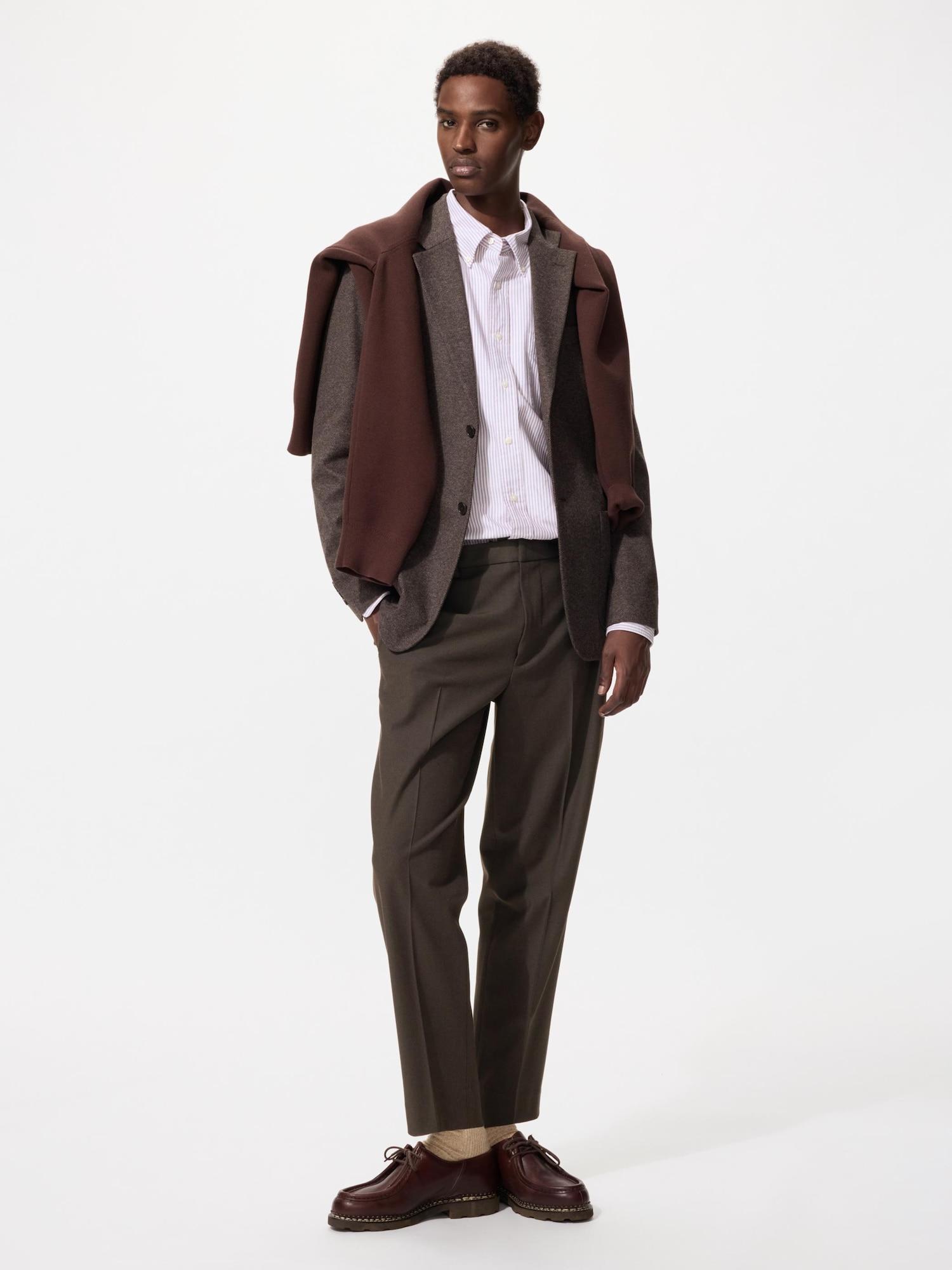 

Uniqlo Japan Smart Ankle Pants Wool Like Standard Длина 64,5 70,5 см 38 DARK BROWN/M