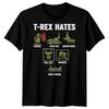 TRex Hates Boxing PushUps Handstands Dinosaur Humor Animals Unisexs TShirt