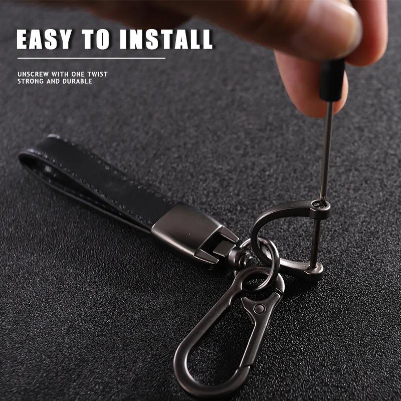 GLC GLB 1Pcs Car Metal Key Chain Gift Leather Emblem Key Ring For Mercedes Benz AMG W203 W206 W220 W205 W211 W212 W201 W210 W10