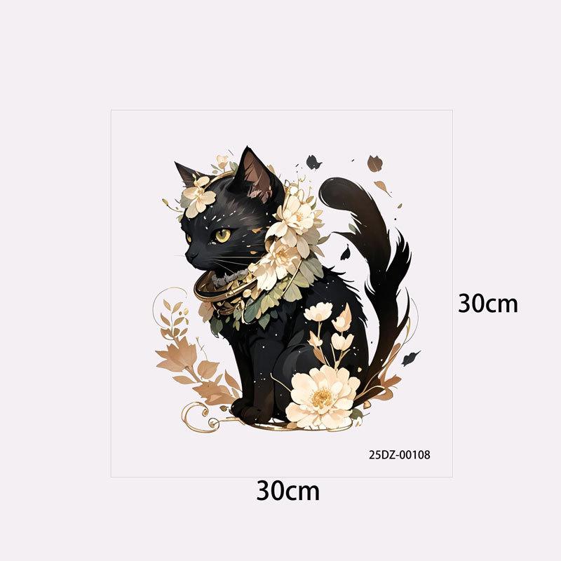 Self-adhesive Waterproof Black Cat Toilet Stickers for Bathroom Toilet Seat Creative Wall Decor