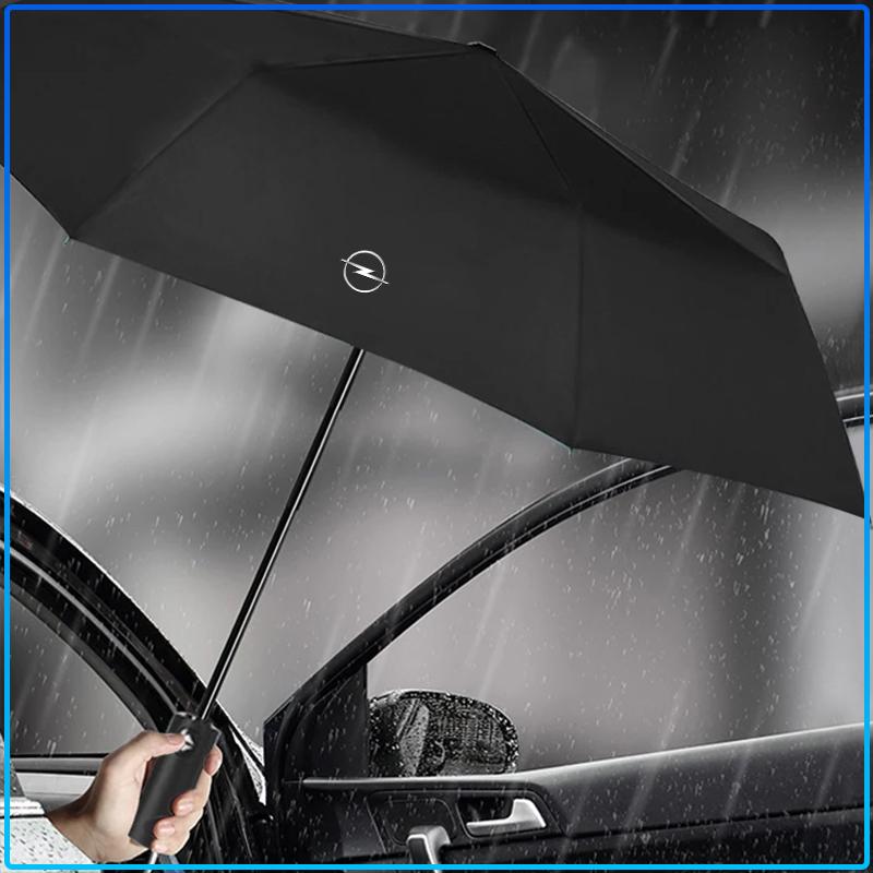 Winddicht Regen Vollautomatisch Kompakt 3-fach Faltbarer Regenschirm Emblem Für Opel Astra C G H Insignia J K Zafira B Corsa Vectra C Corsa C