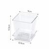 Fashion Round/Square Clear Nursery Pots Transparent with Drainage Holes Planting Pot Flowerpot