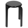Bar Stool Anti Slip Bent Wood Stacking Chair Stackable Stool for Kitchen Office Party(Black )