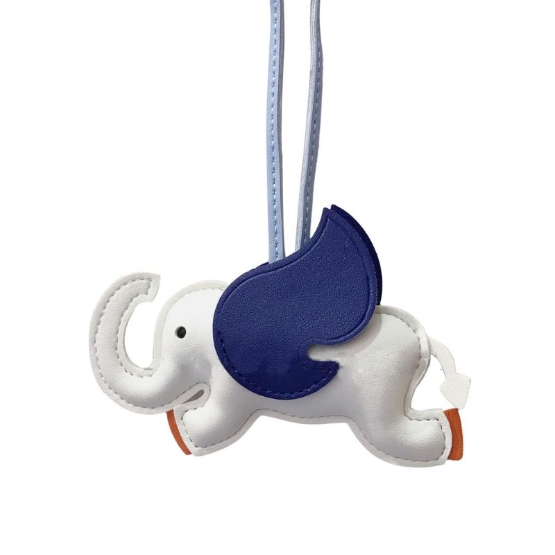 Cute Elephant Bag Pendant Keychain Chic PU Leather Keychains Phone Straps Chain Stylish Keyring for Fashion Enthusiasts