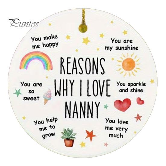 Acrylic Round Pendant Decorations 2D Christmas Hanging Ornaments, Santa Snowflake Reindeer Festive Party Supplies for Tree Decorations, Reusable